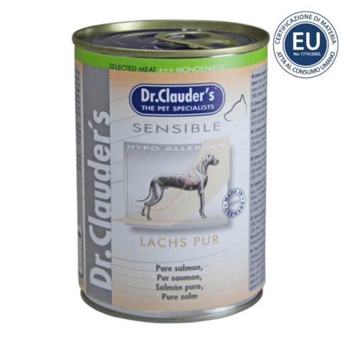 Dr. Clauder's Sensible Salmone e Patate 375g Selected Meat Ipoallergenico monoproteico