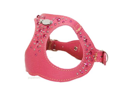 Diamond. Pettorina ergonomica e regolabile in pelle per cani. linea diamond
