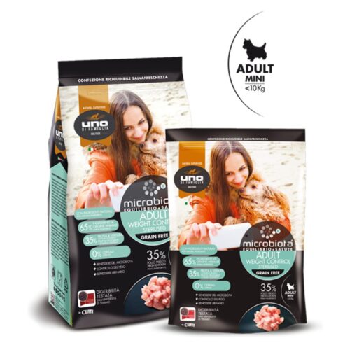 Uno di Famiglia Microbiota ADULT STERILISED WEIGHT CONTROL MINI